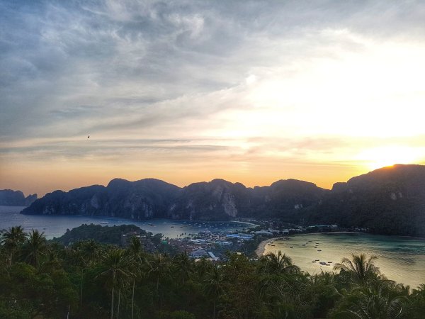 Sunset from the viewpoint on Koh Phi Phi
